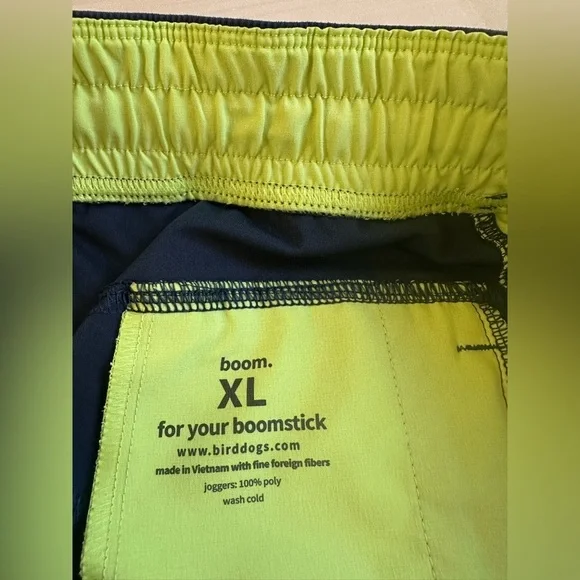 Birddogs Men's Navy boom For Your Boomstick Jogger Pants XL Preppy Athletic - Picture 6 of 11